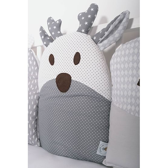 Modulový mantinel do postieľky - šedý