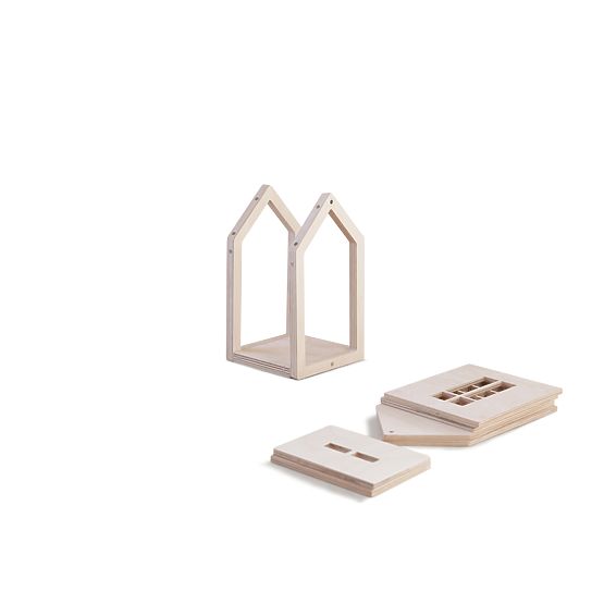 Magnetický Montessori drevený domček - natural