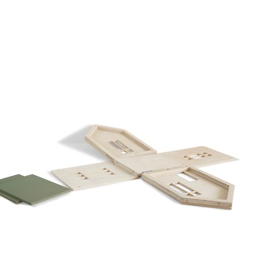 Magnetický Montessori drevený domček - khaki