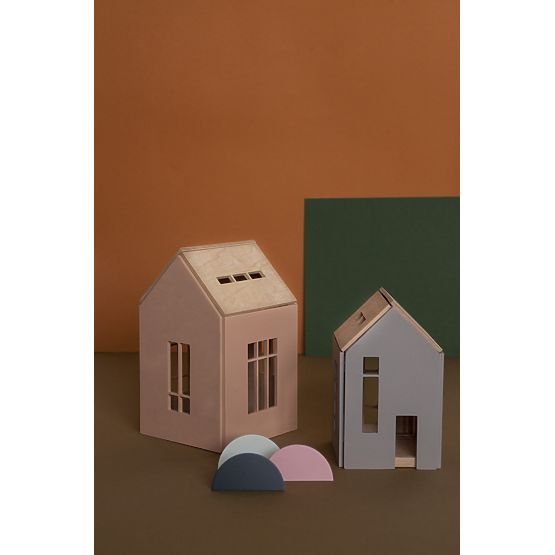 Magnetický Montessori drevený domček - pink