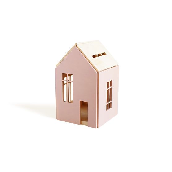Magnetický Montessori drevený domček - pink