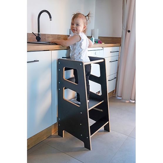 Montessori učiaca veža Quadro Black