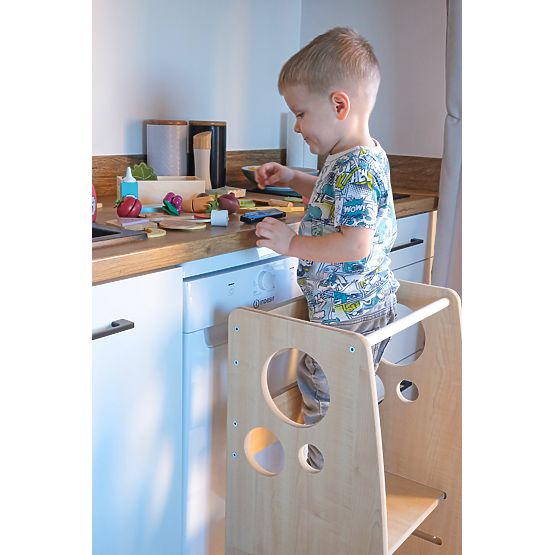 Montessori učiaci veža Rings dekor Woody