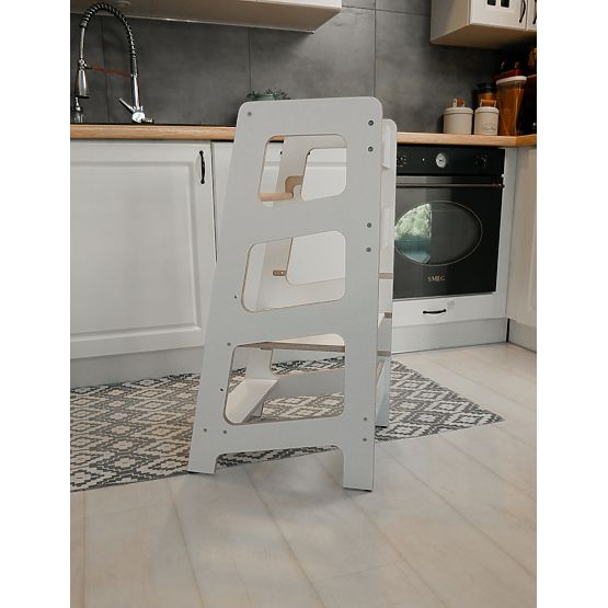 Montessori učiaca veža Sara Scandi - biela