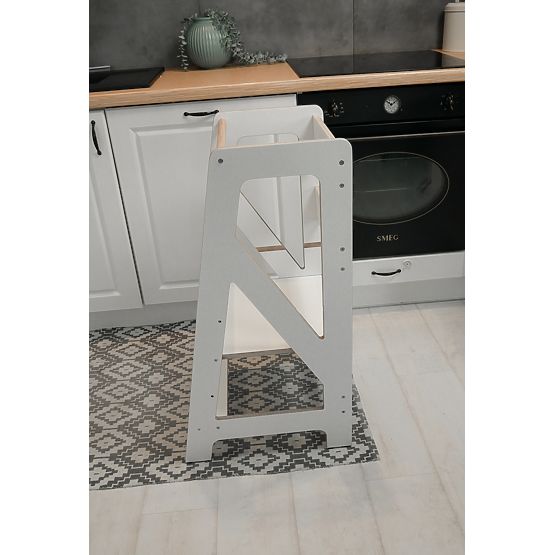 Montessori učiaca veža Pola Scandi - biela