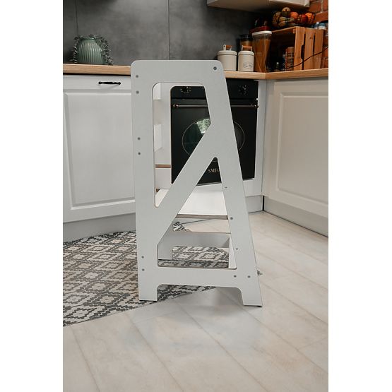 Montessori učiaca veža Pola Scandi - biela