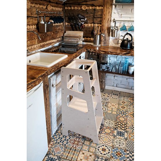 Montessori učiaca veža Hugo MAXI 90 - prírodná