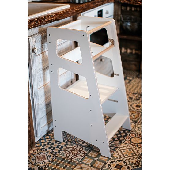 Montessori učiaca veža Nora - biela