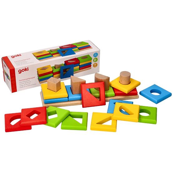 Motorická drevená hračka - poznávanie tvarov