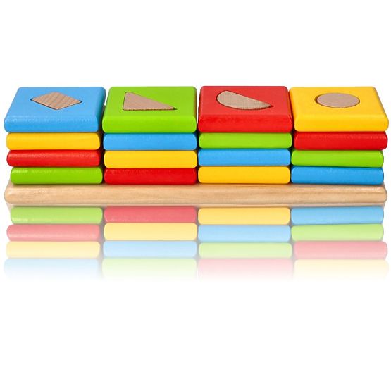 Motorická drevená hračka - poznávanie tvarov