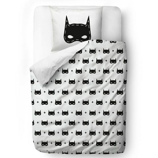 Mr. Little Fox Obliečky Batman masky - prikrývka: 135 x 200 cm vankúš: 60 x 50 cm