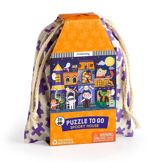 Mudpuppy Puzzle Strašidelný dom v látkovom vrecúšku 36 dielikov