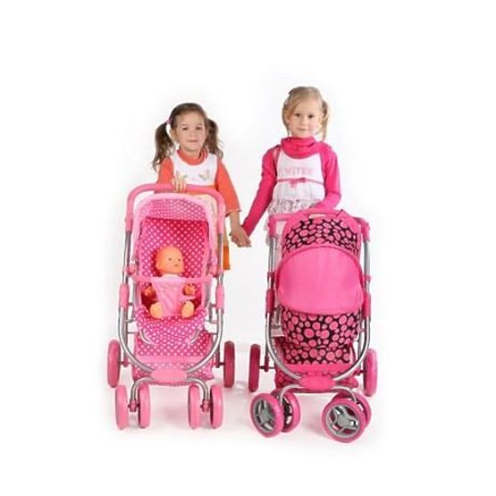 Multifunkčný kočík pre bábiky PlayTo Jasmínka ružový Podľa obrázku