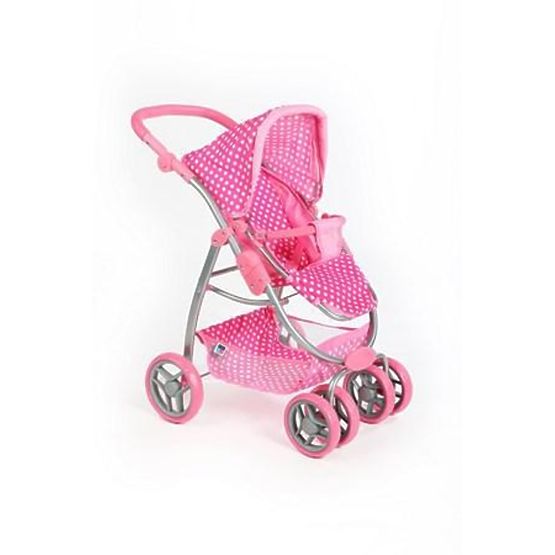 Multifunkčný kočík pre bábiky PlayTo Jasmínka svetlo ružový