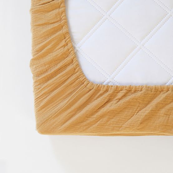 Mušelínová plachta Ourbaby 160x80 cm - horčicová