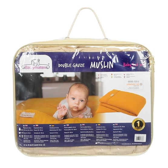 Mušelínové obliečky 135x100 + 40x60 béžová