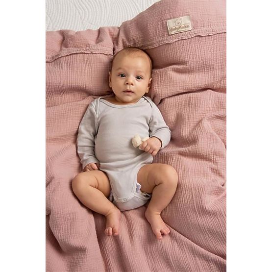 Mušelínové obliečky 135x100 + 40x60 ružová