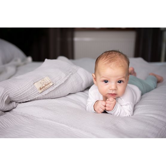 Mušelínové obliečky 135x100 + 40x60 svetlo šedá