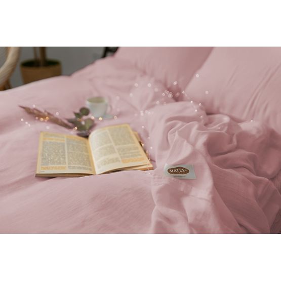 Mušelínové obliečky 140x200 cm + 70x90 cm ružové