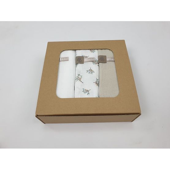 Mušelinové plienky 3 ks - béžové