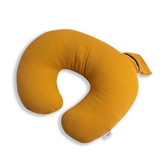 Mušelínový polohovací vankúš Heavens - horčicový