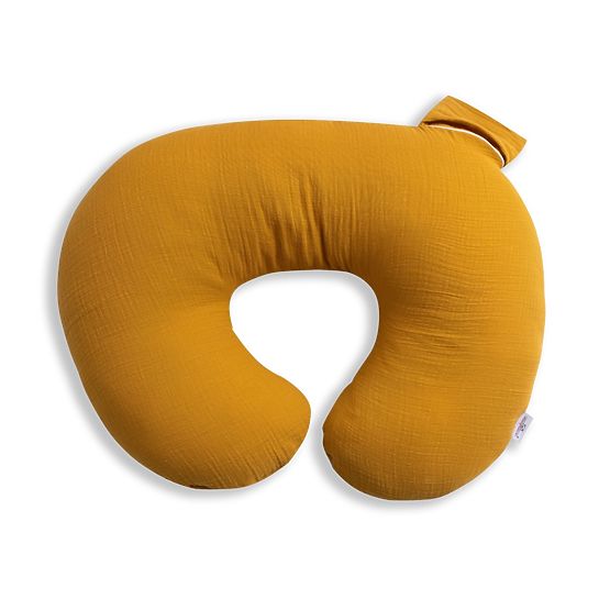Mušelínový polohovací vankúš Heavens - horčicový
