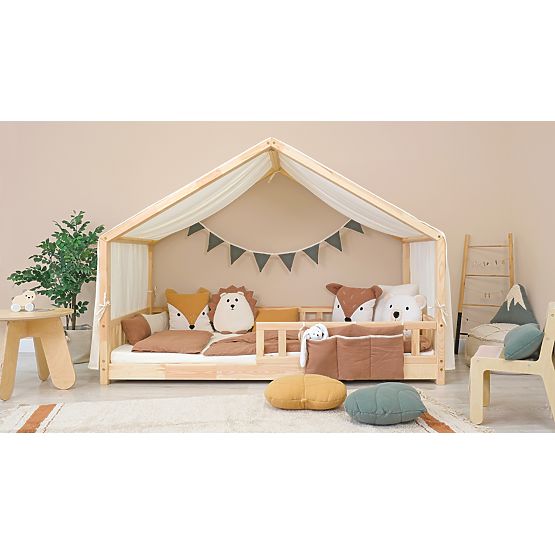 Mušelínový vankúšik Ourbaby 28x30 cm Hory - zelený