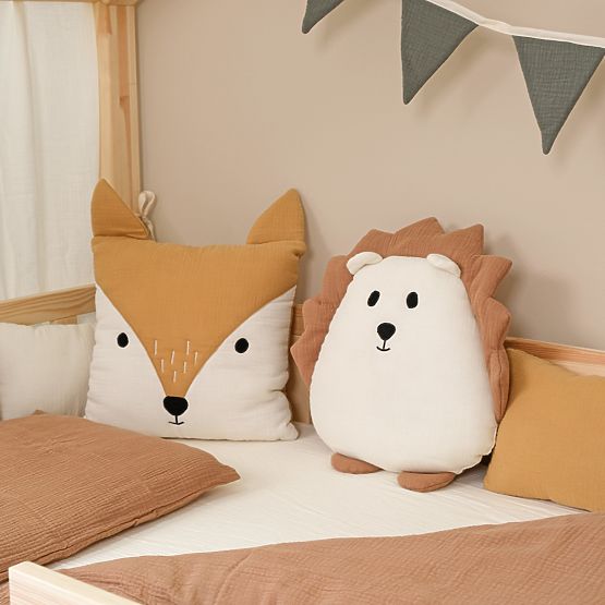 Mušelínový vankúšik Ourbaby 35x35 cm - Líška