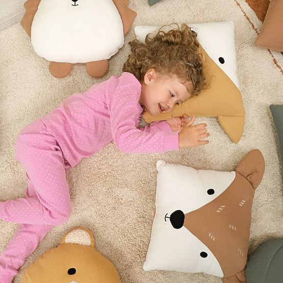 Mušelínový vankúšik Ourbaby 35x35 cm - Srnka