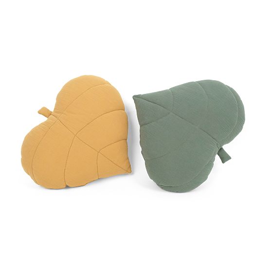 Mušelínový vankúšik Ourbaby 38x35 cm List - zelený
