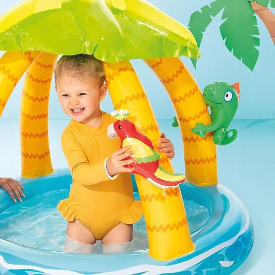Nafukovací detský bazénik ostrov strieška INTEX 58417