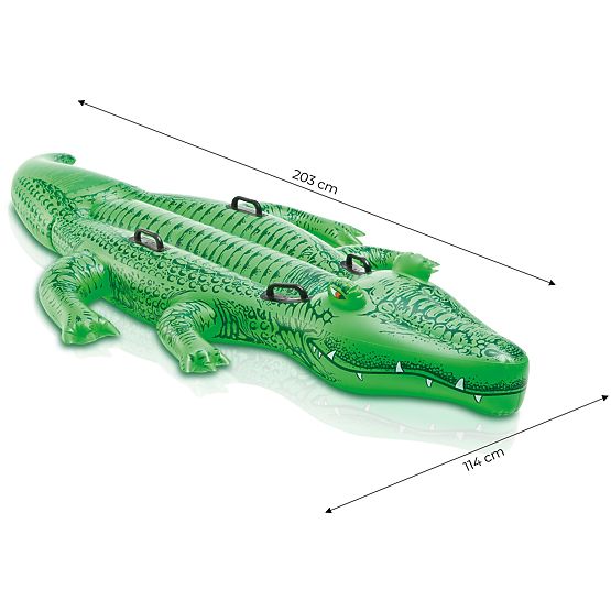 Nafukovací krokodíl matrac na plávanie s úchytmi 203x114 cm INTEX 58562