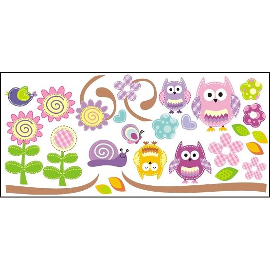 Nálepky na okno - sovičky - 0,3 m2