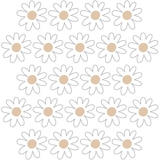 Nálepky na stenu - sedmokrásky 22 ks