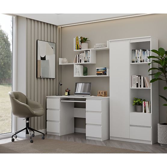 Nástenné Police KOBI Do Obývacej Izby BIELA