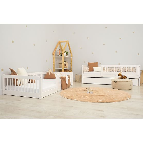 Nízka posteľ pre deti Montessori Ourbaby Plus - biela