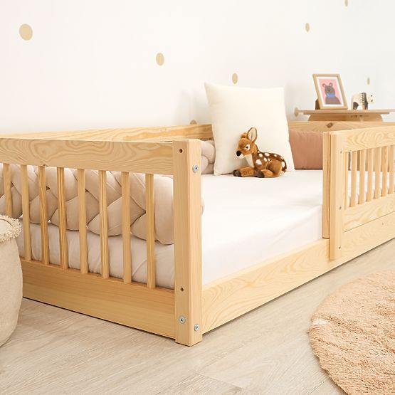 Nízka posteľ pre deti Montessori Ourbaby Plus - prírodná