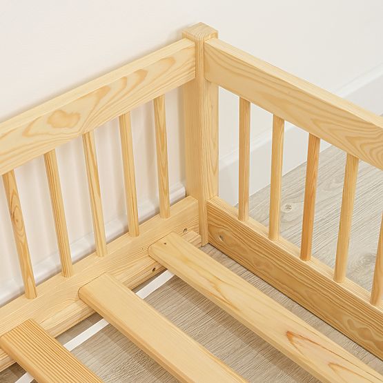 Nízka posteľ pre deti Montessori Ourbaby Plus - prírodná