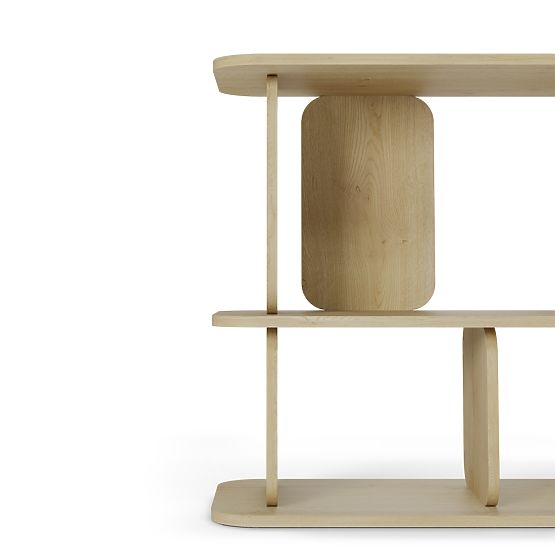 Nízky regál Tulumo, zaoblený, Dub Cremona Torro