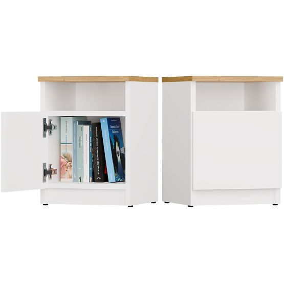 Nočný stolík GALAX 30/1D BIELA-ARTISAN