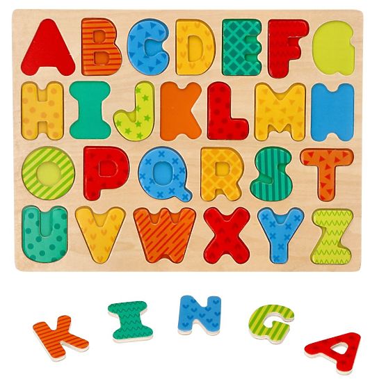 Nové drevené puzzle Abeceda - skladačka s písmenkami