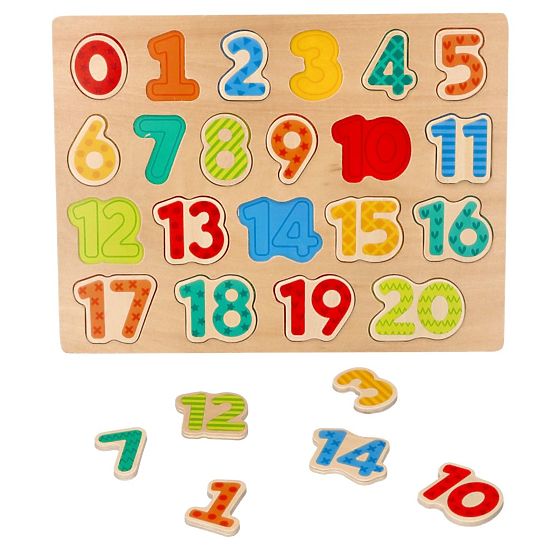 Nové drevené puzzle číslice - skladačka
