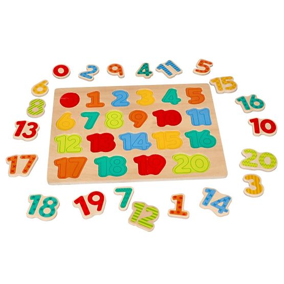 Nové drevené puzzle číslice - skladačka