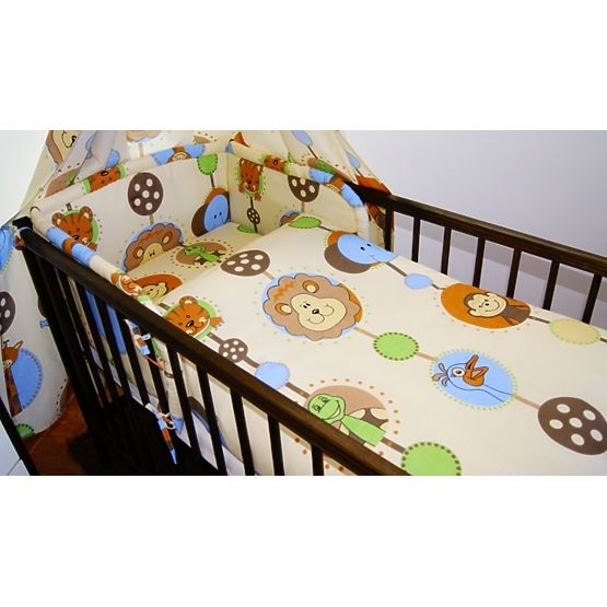 Obliečky do postieľky - Krémová ZOO