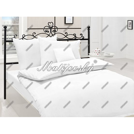 Obliečky Matějovský - bavlnený satén - biele