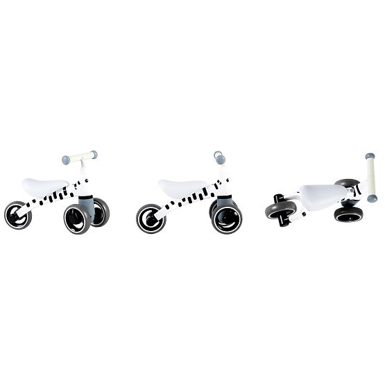 Odrážadlo Mini - biele s čiernymi prúžkami