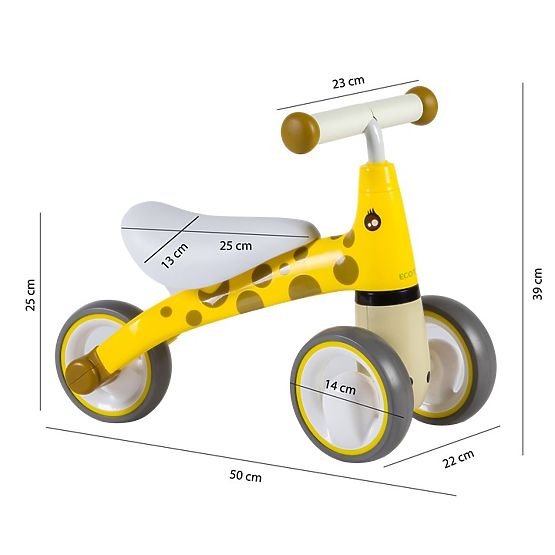 Odrážadlo Mini Žirafa - žlté