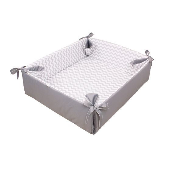 Ohrádka / hracia deka - cik-cak sivá