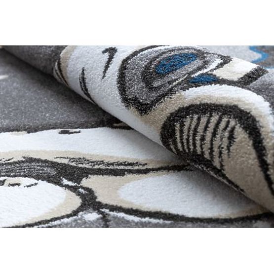 Okrúhly koberec PETIT SLONÍK, HVIEZDY, sivý