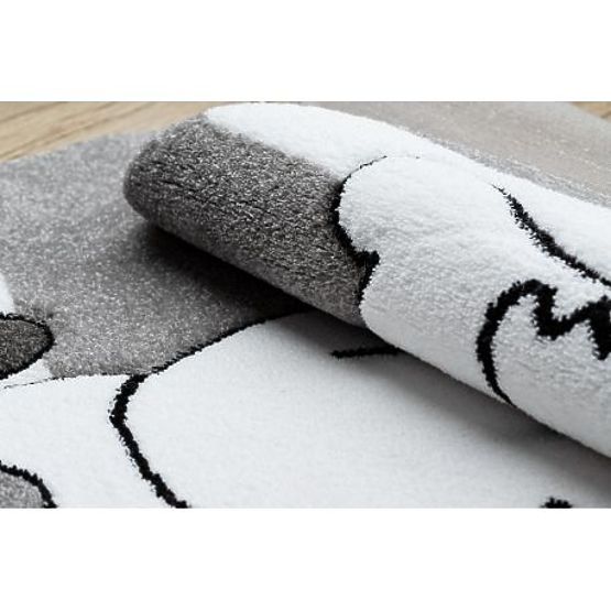 Okrúhly koberec PETIT ŠTENIATKO, sivý